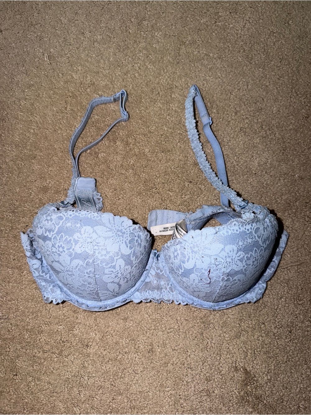 Victoria's Secret Light Blue Lace Push-Up Bra